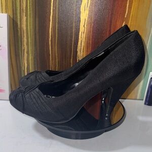K9 Rocketdog Chic Black Satin Women's Heels - Size 9.5M